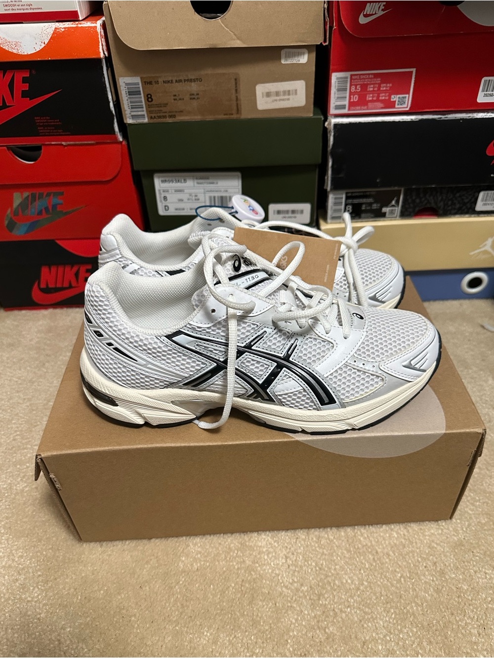 Asics gel 1130 cloud grey White cream brand new mens 8